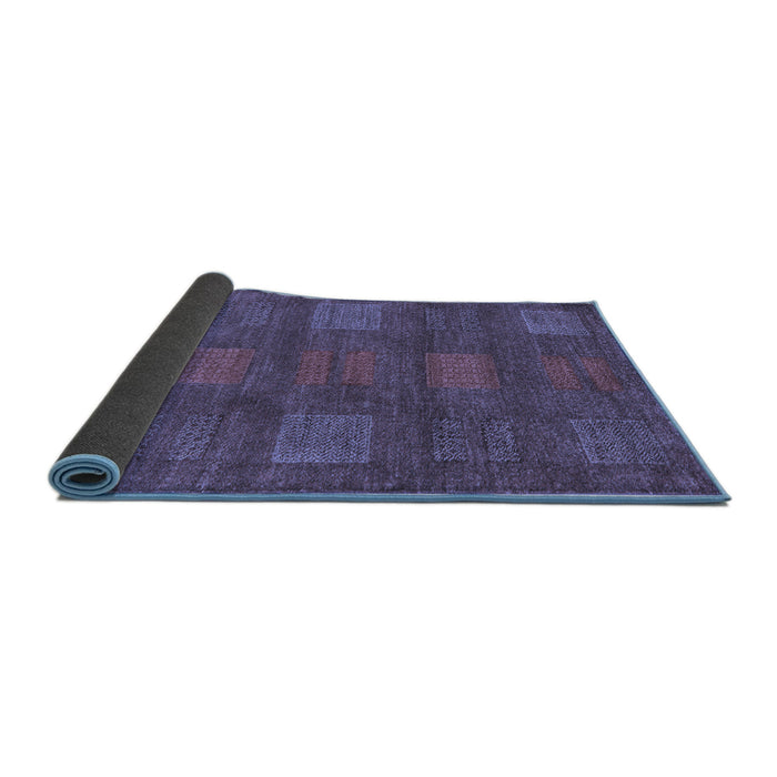 Sideview of Abstract Blue Modern Rug, abs5470blu