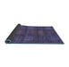 Sideview of Abstract Blue Modern Rug, abs5470blu