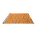 Sideview of Machine Washable Solid Orange Modern Area Rugs, wshabs5471org