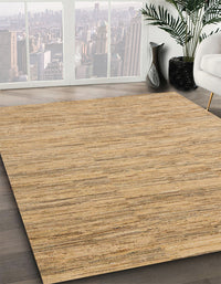 Abstract Bronze Brown Solid Rug, abs5471