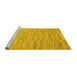 Sideview of Machine Washable Solid Yellow Modern Rug, wshabs5471yw