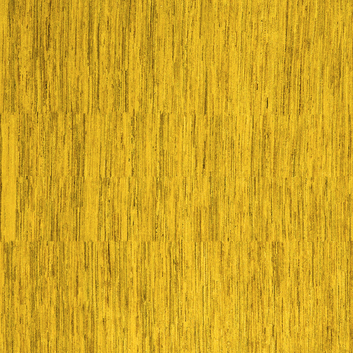 Square Machine Washable Solid Yellow Modern Rug, wshabs5471yw