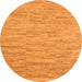 Round Solid Orange Modern Rug, abs5471org