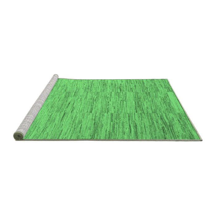 Sideview of Machine Washable Solid Emerald Green Modern Area Rugs, wshabs5471emgrn