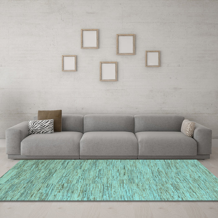 Machine Washable Solid Light Blue Modern Rug in a Living Room, wshabs5471lblu