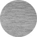 Round Machine Washable Solid Gray Modern Rug, wshabs5471gry