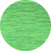 Round Solid Emerald Green Modern Rug, abs5471emgrn