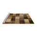 Sideview of Machine Washable Abstract Bronze Brown Rug, wshabs5472