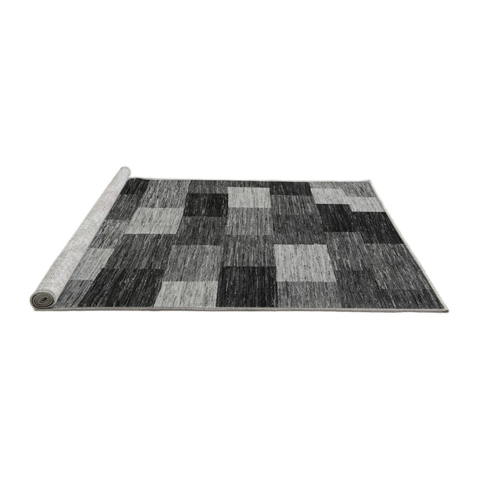 Sideview of Machine Washable Abstract Gray Modern Rug, wshabs5472gry