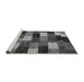 Sideview of Machine Washable Abstract Gray Modern Rug, wshabs5472gry