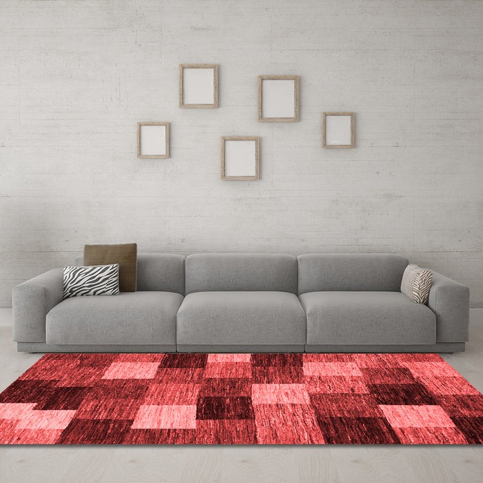 Modern Red Washable Rugs