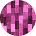 Round Abstract Pink Modern Rug, abs5472pnk