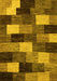 Machine Washable Abstract Yellow Modern Rug, wshabs5472yw