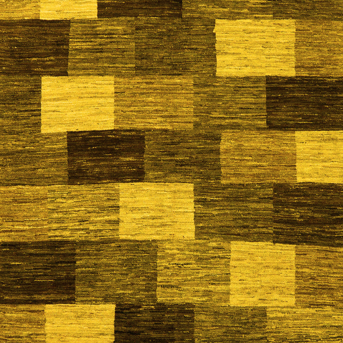Machine Washable Abstract Yellow Modern Rug, wshabs5472yw