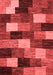 Abstract Red Modern Area Rugs