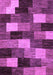 Machine Washable Abstract Purple Modern Area Rugs, wshabs5472pur