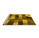 Sideview of Machine Washable Abstract Yellow Modern Rug, wshabs5472yw