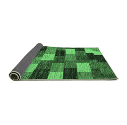 Sideview of Abstract Emerald Green Modern Rug, abs5472emgrn