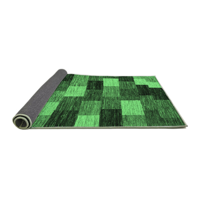 Sideview of Abstract Emerald Green Modern Rug, abs5472emgrn