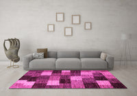 Machine Washable Abstract Pink Modern Rug, wshabs5472pnk