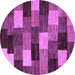 Round Abstract Purple Modern Rug, abs5472pur