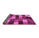 Sideview of Abstract Pink Modern Rug, abs5472pnk