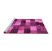 Sideview of Machine Washable Abstract Pink Modern Rug, wshabs5472pnk