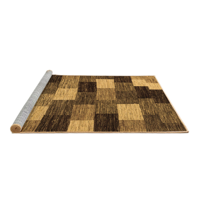Sideview of Machine Washable Abstract Brown Modern Rug, wshabs5472brn