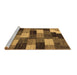 Sideview of Machine Washable Abstract Brown Modern Rug, wshabs5472brn