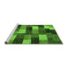 Sideview of Machine Washable Abstract Green Modern Area Rugs, wshabs5472grn