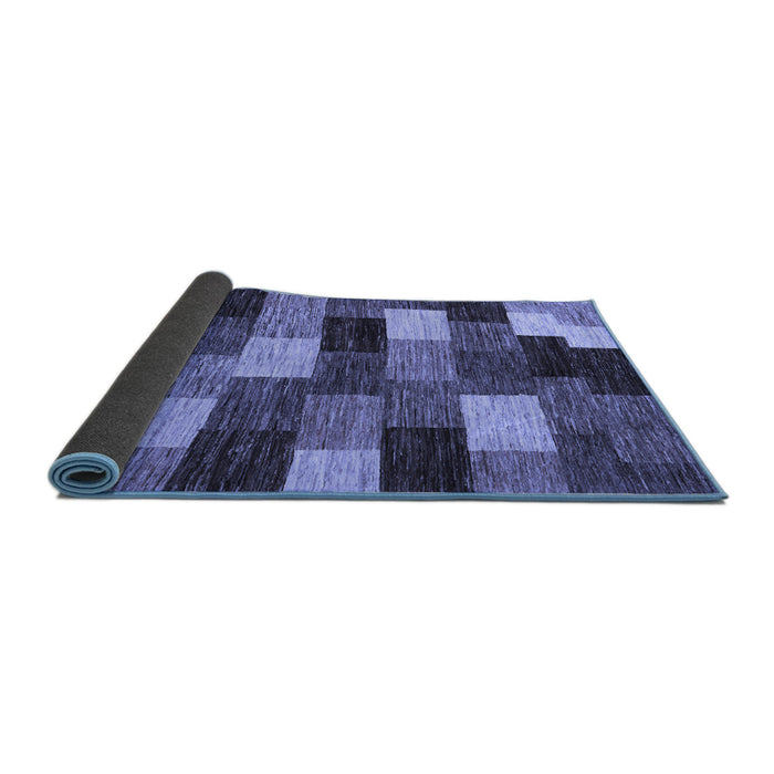 Sideview of Abstract Blue Modern Rug, abs5472blu