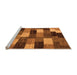 Sideview of Machine Washable Abstract Orange Modern Area Rugs, wshabs5472org