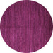 Round Machine Washable Abstract Pink Modern Rug, wshabs5473pnk