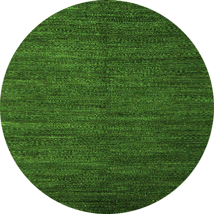 Round Abstract Green Modern Rug, abs5473grn