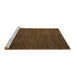 Sideview of Machine Washable Abstract Brown Modern Rug, wshabs5473brn