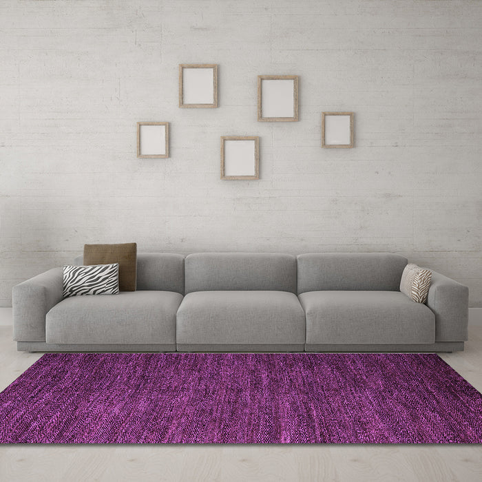 Machine Washable Abstract Purple Modern Area Rugs in a Living Room, wshabs5473pur