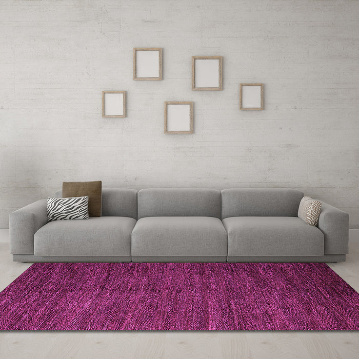 Machine Washable Abstract Pink Modern Rug in a Living Room, wshabs5473pnk