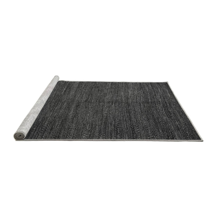 Sideview of Machine Washable Abstract Gray Modern Rug, wshabs5473gry