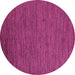 Round Machine Washable Abstract Pink Modern Rug, wshabs5474pnk