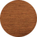 Round Abstract Orange Modern Rug, abs5474org