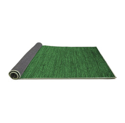 Sideview of Abstract Emerald Green Modern Rug, abs5474emgrn