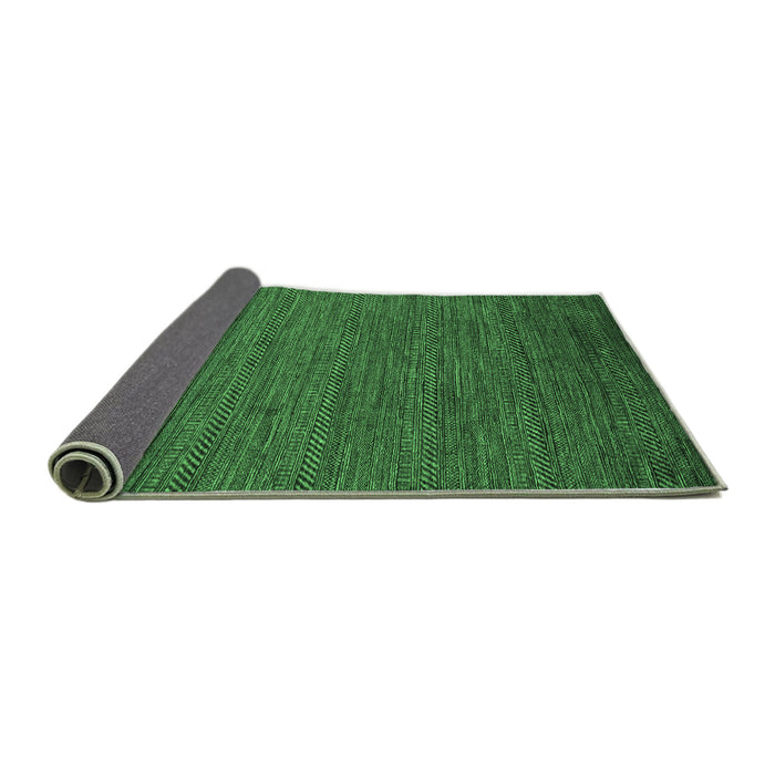 Sideview of Abstract Emerald Green Modern Rug, abs5474emgrn