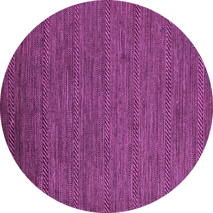 Round Machine Washable Abstract Purple Modern Area Rugs, wshabs5474pur