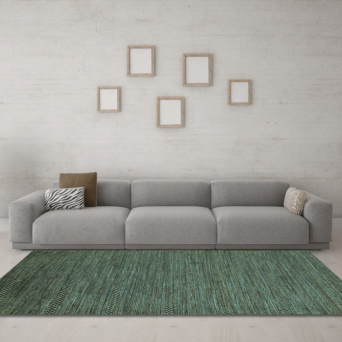 Machine Washable Abstract Light Blue Modern Rug in a Living Room, wshabs5474lblu