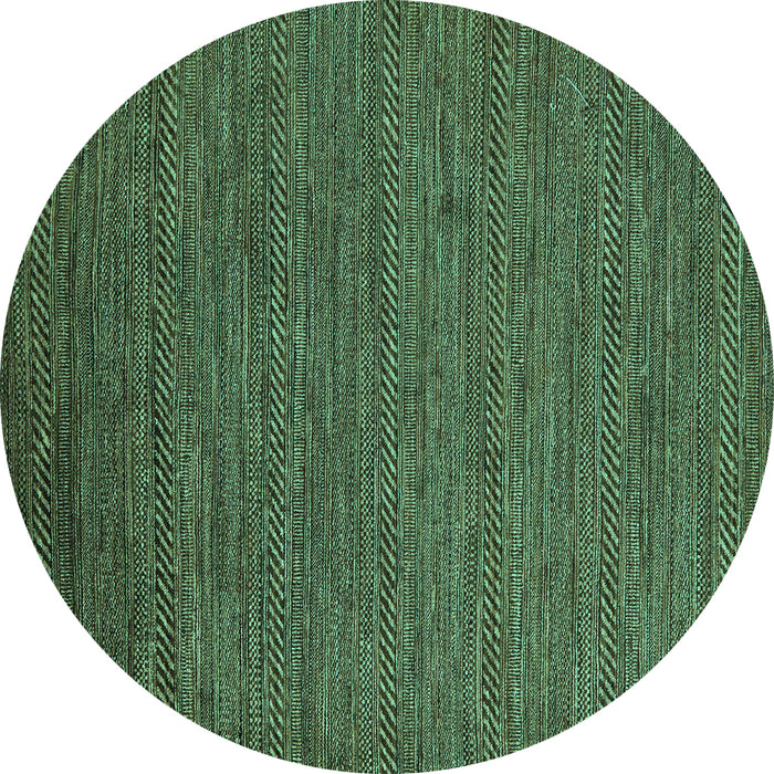 Round Machine Washable Abstract Turquoise Modern Area Rugs, wshabs5474turq