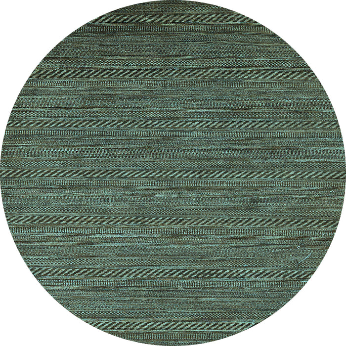 Round Abstract Light Blue Modern Rug, abs5474lblu