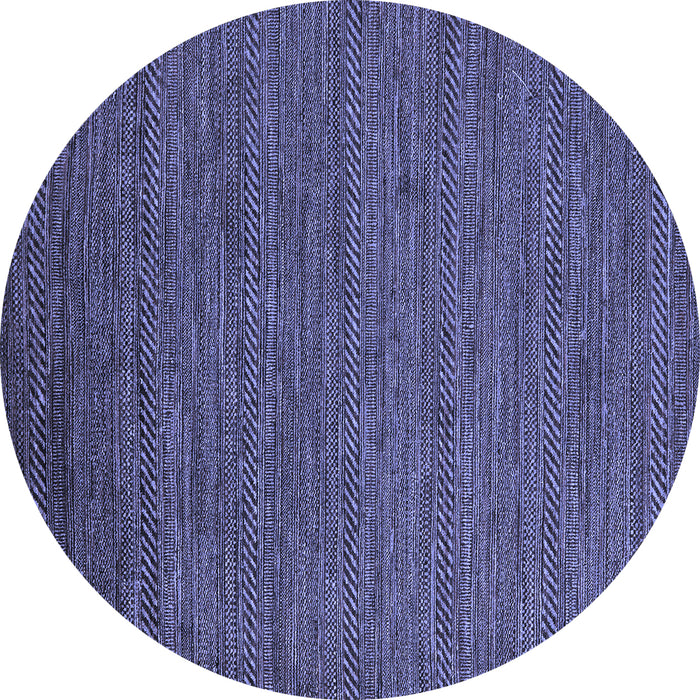 Round Abstract Blue Modern Rug, abs5474blu