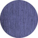 Round Abstract Blue Modern Rug, abs5474blu