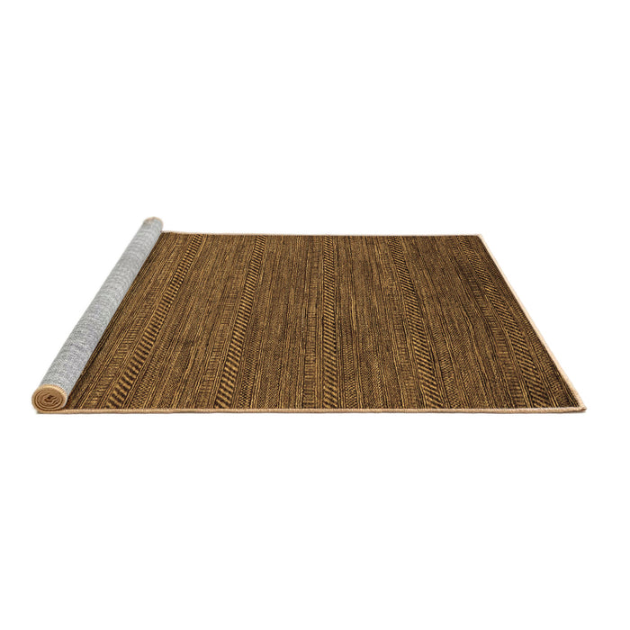Sideview of Machine Washable Abstract Brown Modern Rug, wshabs5474brn