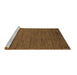 Sideview of Machine Washable Abstract Brown Modern Rug, wshabs5474brn